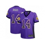 Women's Nike Minnesota Vikings #14 Stefon Diggs Limited Purple Drift Fashion NFL Jersey