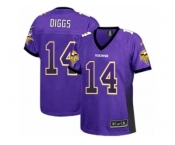 Women's Nike Minnesota Vikings #14 Stefon Diggs Limited Purple Drift Fashion NFL Jersey