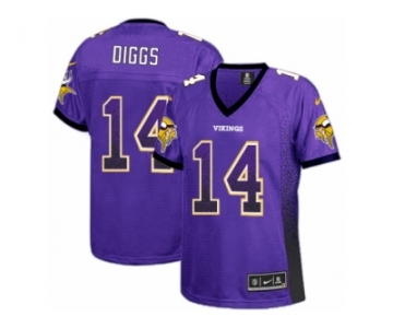 Women's Nike Minnesota Vikings #14 Stefon Diggs Limited Purple Drift Fashion NFL Jersey