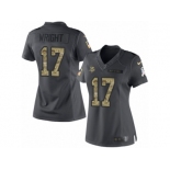 Women's Nike Minnesota Vikings #17 Jarius Wright Limited Black 2016 Salute to Service NFL Jersey