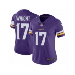 Women's Nike Minnesota Vikings #17 Jarius Wright Vapor Untouchable Limited Purple Team Color NFL Jersey