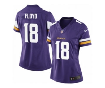 Women's Nike Minnesota Vikings #18 Michael Floyd Limited Purple Team Color NFL Jersey