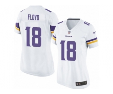 Women's Nike Minnesota Vikings #18 Michael Floyd Limited White NFL Jersey