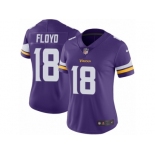 Women's Nike Minnesota Vikings #18 Michael Floyd Vapor Untouchable Limited Purple Team Color NFL Jersey