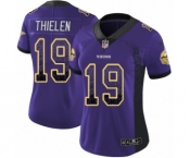 Women's Nike Minnesota Vikings #19 Adam Thielen Limited Purple Rush Drift Fashion NFL Jersey