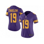 Women's Nike Minnesota Vikings #19 Adam Thielen Limited Purple Rush NFL Jersey