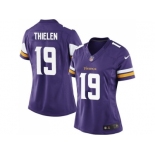 Women's Nike Minnesota Vikings #19 Adam Thielen Purple Stitched NFL Jersey