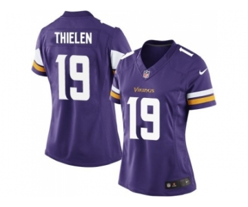 Women's Nike Minnesota Vikings #19 Adam Thielen Purple Stitched NFL Jersey