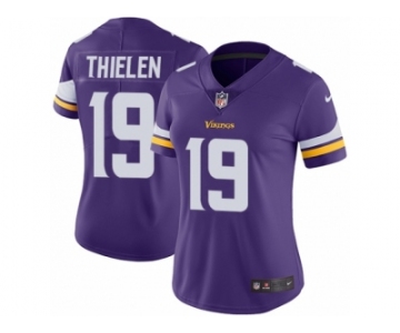 Women's Nike Minnesota Vikings #19 Adam Thielen Vapor Untouchable Limited Purple Team Color NFL Jersey