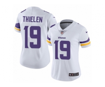 Women's Nike Minnesota Vikings #19 Adam Thielen Vapor Untouchable Limited White NFL Jersey