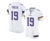 Women's Nike Minnesota Vikings #19 Adam Thielen White Stitched NFL Jersey