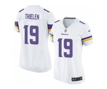 Women's Nike Minnesota Vikings #19 Adam Thielen White Stitched NFL Jersey