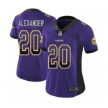 Women's Nike Minnesota Vikings #20 Mackensie Alexander Limited Purple Rush Drift Fashion NFL Jersey