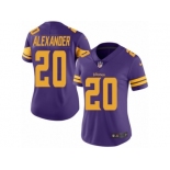 Women's Nike Minnesota Vikings #20 Mackensie Alexander Limited Purple Rush NFL Jersey