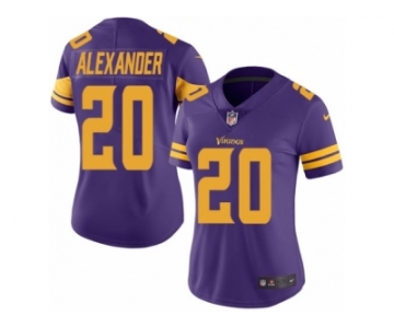 Women's Nike Minnesota Vikings #20 Mackensie Alexander Limited Purple Rush NFL Jersey