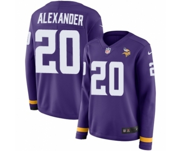 Women's Nike Minnesota Vikings #20 Mackensie Alexander Limited Purple Therma Long Sleeve NFL Jersey