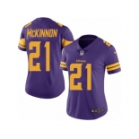 Women's Nike Minnesota Vikings #21 Jerick McKinnon Limited Purple Rush NFL Jersey