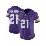 Women's Nike Minnesota Vikings #21 Jerick McKinnon Vapor Untouchable Limited Purple Team Color NFL Jersey