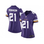 Women's Nike Minnesota Vikings #21 Josh Robinson Purple Stitched NFL Jersey