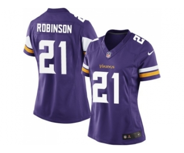 Women's Nike Minnesota Vikings #21 Josh Robinson Purple Stitched NFL Jersey