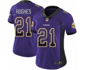 Women's Nike Minnesota Vikings #21 Mike Hughes Limited Purple Rush Drift Fashion NFL Jersey