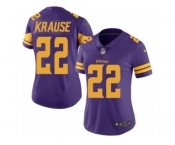 Women's Nike Minnesota Vikings #22 Paul Krause Limited Purple Rush NFL Jersey