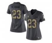 Women's Nike Minnesota Vikings #23 Terence Newman Limited Black 2016 Salute to Service NFL Jersey