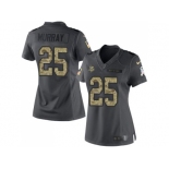 Women's Nike Minnesota Vikings #25 Latavius Murray Black Stitched NFL Limited 2016 Salute To Service Jersey