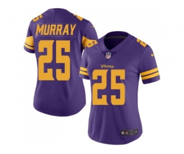 Women's Nike Minnesota Vikings #25 Latavius Murray Purple Stitched NFL Limited Rush Jersey