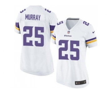 Women's Nike Minnesota Vikings #25 Latavius Murray White Stitched NFL Elite Jersey