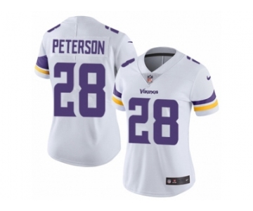 Women's Nike Minnesota Vikings #28 Adrian Peterson Vapor Untouchable Limited White NFL Jersey