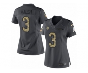 Women's Nike Minnesota Vikings #3 Blair Walsh Limited Black 2016 Salute to Service NFL Jersey