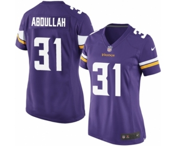 Women's Nike Minnesota Vikings #31 Ameer Abdullah Game Purple Team Color NFL Jersey