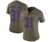 Women's Nike Minnesota Vikings #31 Ameer Abdullah Limited Olive 2017 Salute to Service NFL Jersey