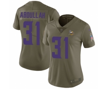 Women's Nike Minnesota Vikings #31 Ameer Abdullah Limited Olive 2017 Salute to Service NFL Jersey