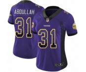 Women's Nike Minnesota Vikings #31 Ameer Abdullah Limited Purple Rush Drift Fashion NFL Jersey