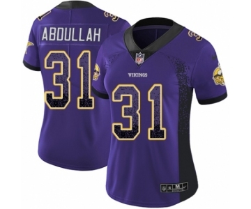 Women's Nike Minnesota Vikings #31 Ameer Abdullah Limited Purple Rush Drift Fashion NFL Jersey