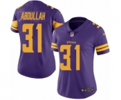 Women's Nike Minnesota Vikings #31 Ameer Abdullah Limited Purple Rush Vapor Untouchable NFL Jersey