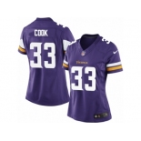 Women's Nike Minnesota Vikings #33 Dalvin Cook Limited Purple Team Color NFL Jersey