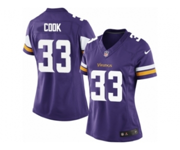 Women's Nike Minnesota Vikings #33 Dalvin Cook Limited Purple Team Color NFL Jersey