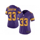 Women's Nike Minnesota Vikings #33 Michael Griffin Limited Purple Rush NFL Jersey