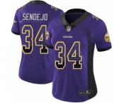 Women's Nike Minnesota Vikings #34 Andrew Sendejo Limited Purple Rush Drift Fashion NFL Jersey