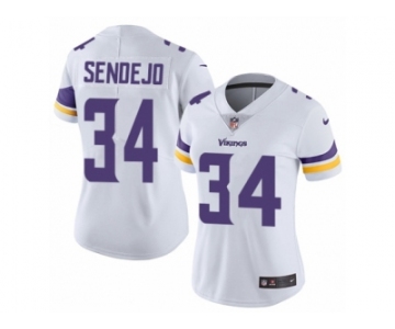 Women's Nike Minnesota Vikings #34 Andrew Sendejo Vapor Untouchable Limited White NFL Jersey