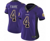 Women's Nike Minnesota Vikings #4 Brett Favre Limited Purple Rush Drift Fashion NFL Jersey