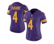 Women's Nike Minnesota Vikings #4 Brett Favre Limited Purple Rush NFL Jersey