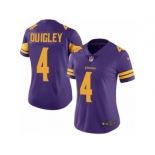 Women's Nike Minnesota Vikings #4 Ryan Quigley Limited Purple Rush NFL Jersey