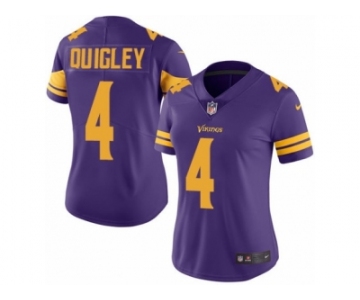 Women's Nike Minnesota Vikings #4 Ryan Quigley Limited Purple Rush NFL Jersey