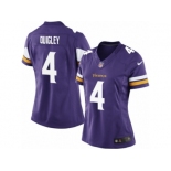 Women's Nike Minnesota Vikings #4 Ryan Quigley Limited Purple Team Color NFL Jersey