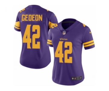 Women's Nike Minnesota Vikings #42 Ben Gedeon Limited Purple Rush NFL Jersey