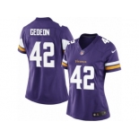 Women's Nike Minnesota Vikings #42 Ben Gedeon Limited Purple Team Color NFL Jersey